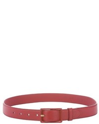 Prada Fire Red Saffiano Leather Reversible Belt