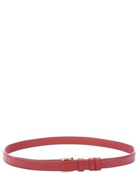 Prada Fire Red Saffiano Leather Single Prong Buckle Belt