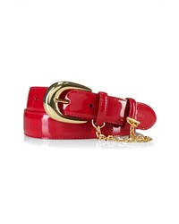Lauren Ralph Lauren Patent Leather Belt Red X Large