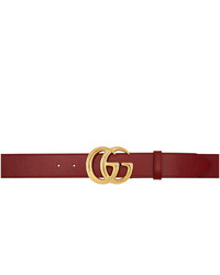 Gucci Red Gg Marmont Belt