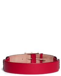 Valentino Rockstud Square Joint Wide Leather Belt