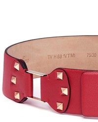 Valentino Rockstud Square Joint Wide Leather Belt