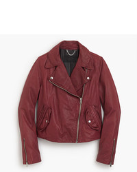 J.Crew Collection Washed Leather Motorcycle Jacket