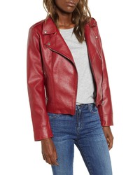 BB Dakota Faux Leather Moto Jacket