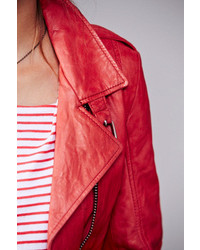 Doma Lady In Red Motorcycle Jacket