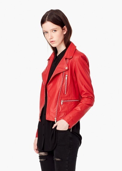 Outlet Leather Jacket, | Mango | Lookastic