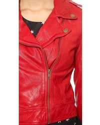Pam Gela Cropped Leather Jacket