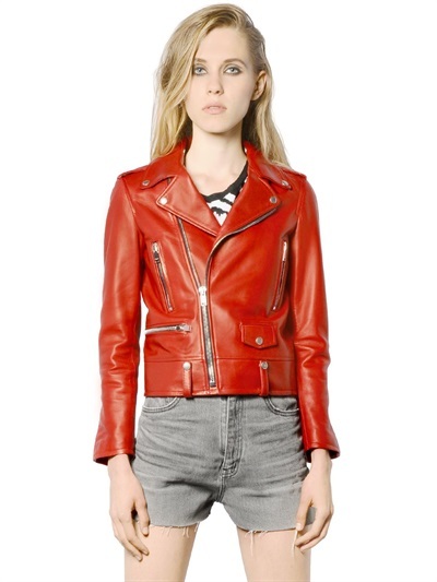 Saint Laurent Shiny Nappa Leather Perfecto Jacket, $4,990 ...