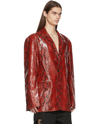 Vetements Red Python Leather Jacket
