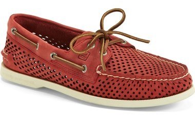sperry perforated boat shoe mens
