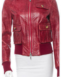 RED Valentino Crackled Leather Jacket