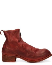 Guidi Zipped Distressed Boots