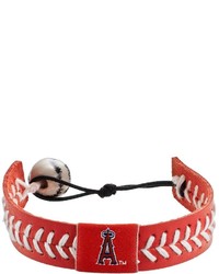 Gamewear Los Angeles Angels Of Anaheim Leather Baseball Bracelet