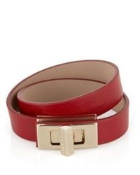 Hugo Boss Bespoke Bracelet Leather Turnlock Wrap Bracelet M Light Pink