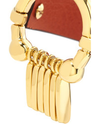 Chloé Leather And Gold Tone Bracelet Red
