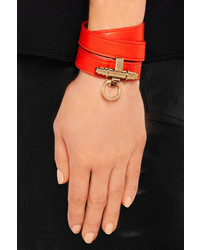 Givenchy Obsedia Bracelet In Tomato Red Leather
