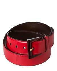 Prada Madras Red Leather Belt