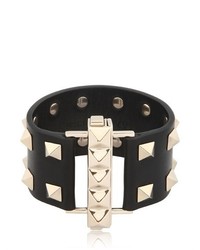Valentino Studded Leather Cuff Bracelet