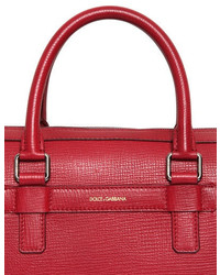 Dolce & Gabbana Mediterranea Textured Leather Briefcase