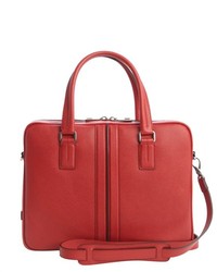 Tod's Red Leather Convertible Briefcase