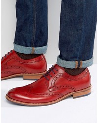 mens red brogue shoes