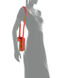 Paco Rabanne 1401 Chain Link Colorblock Mini Bucket Bag