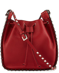 Valentino Garavani Rockstud Large Leather Bucket Bag
