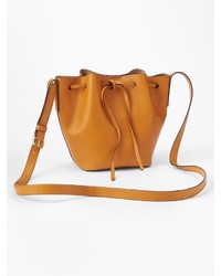 Gap Leather Drawstring Bucket Bag