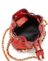 Moschino Mini Leather Bucket Bag