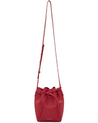 Mansur Gavriel Red Leather Mini Mini Bucket Bag