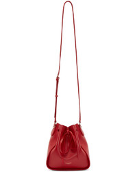 Nina Ricci Red Leather Pm Pinson Bucket Bag