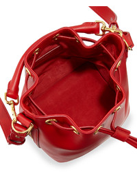 Saint Laurent Small Bucket Crossbody Bag Red