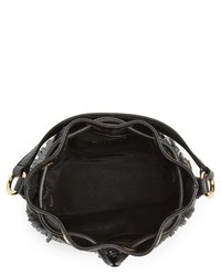 Milly Small Essex Fringed Leather Bucket Bag