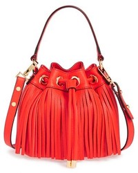Milly Small Essex Fringed Leather Bucket Bag