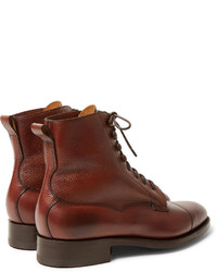 Edward Green Galway Cap Toe Pebble Grain Leather Boots
