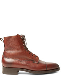 Edward Green Galway Cap Toe Pebble Grain Leather Boots