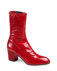 Gucci Printyl Patent Leather Zip Boot