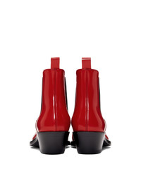Calvin Klein 205W39nyc Red Western Chris Crosta Chelsea Boots