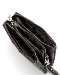 Amerileather Mini Zip Leather Wristlet