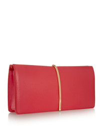 Arc Leather And Suede Clutch