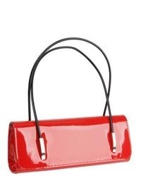 Bundle Monster Bmc Synthetic Patent Leather Evening Party Clutch W Shoulder Straps Red