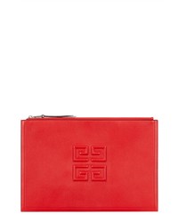 Givenchy Embossed Logo Lambskin Leather Pouch