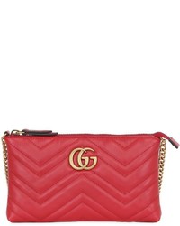 Gucci Gg Marmont 20 Leather Clutch
