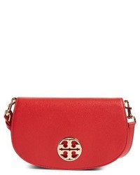 Tory Burch Jamie Convertible Leather Clutch Red