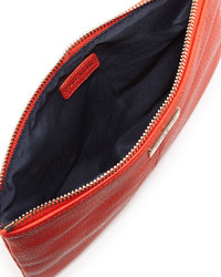 Cole Haan Kiera Medium Leather Pouch Bag Citrus Red