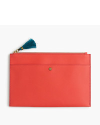J.Crew Large Pouch In Italian Leather