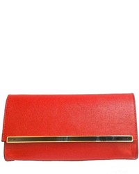 Leather Country Red Leather Clutch