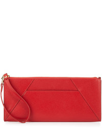 Neiman Marcus Leather Travel Clutch Bag Red