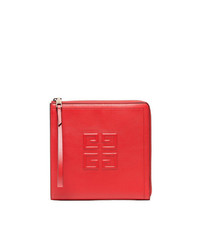 Givenchy Red Iconic Leather Wristlet Pouch