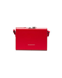 Calvin Klein 205W39nyc Red Mini Leather Box Clutch